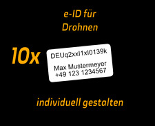 e-ID / Drohnen ID / Modellflug ID / UAV-ID  Kennzeichen Plakette Modellflugzeug