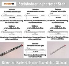 Steinbohrer Mauerbohrer Beton Bohrer Hartmetall Spitze,  Ø 4- 12 - L 76- 140 mm