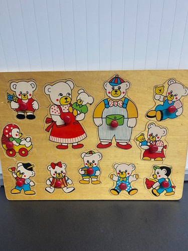 Steckpuzzle holz kinder motiv - kinder,