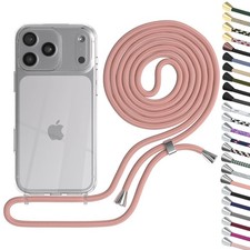 Handykette für Apple iPhone 17 Pro Max Hülle mit Band Silikon transparent Cover