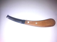 Hufmesser Klauenmesser  Profi Hufschneidemesser zweischneidig Holzgriff
