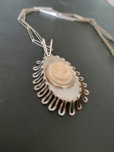 Collier mit weisser gemme - weisser,