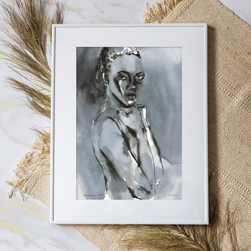 Minnou art kunstdruck afro - minnou,