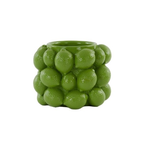 Deko vase zitronen grün - vase,