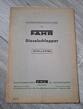 Fahr Schlepper D17N + D17NH Kurzbetriebsanleitung