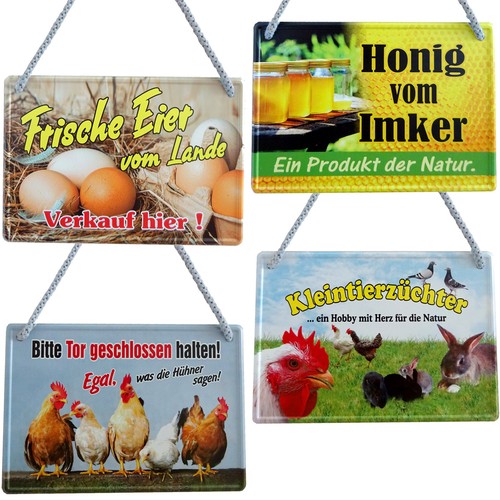 Hühner blechschilder sprüche - blechschilder,