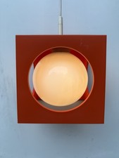 Richard Essig  Cube Würfel orange Lampe 70er vintage mid-century design