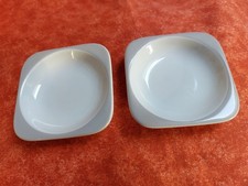 Lufthansa Porzellanschalen 2 Stück - Wolf Karnagel Design - Vintage 1984/1986.