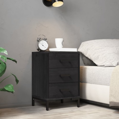Nachttisch schwarz 36x30x54 - schwarz,
