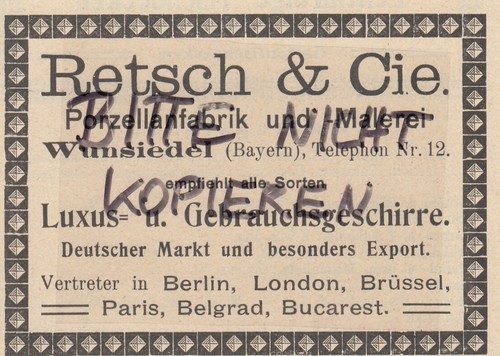 Wunsiedel werbung 1912 - wunsiedel,,