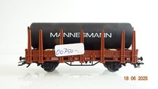 Märklin H0 aus 00750 Rungenwagen mit Mannesmann Röhre der DB PR8527 o.