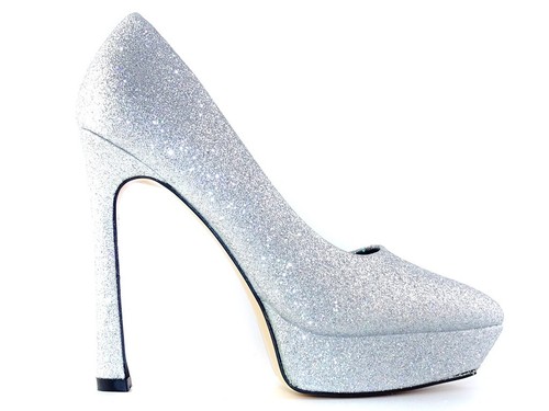 Silberne glitzernde