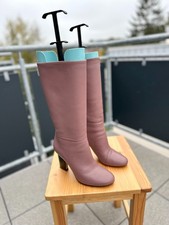 Edle Taupe/Rosa Lederstiefel