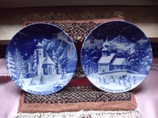 Weihnachtsteller 1990 1991 Rochuskapelle Zugspitze Antoniuskapelle AuEcht Kobalt