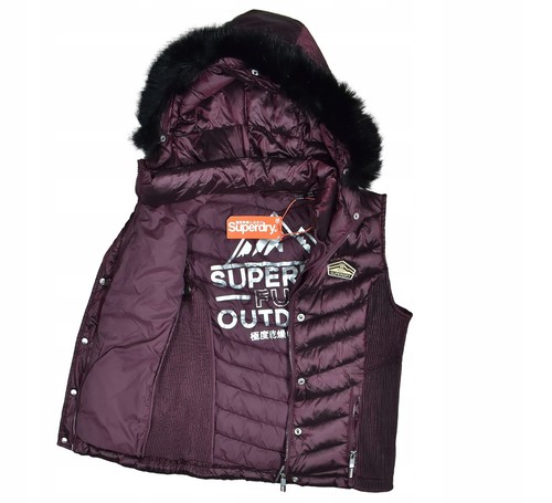 Superdry maroon gesteppte - superdry,