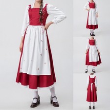 Damen Rotkäppchen Kostüm Kleid Party Rollenspiel Prinzessin Outfit Set