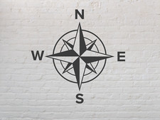 Kompass Aufkleber Sticker -