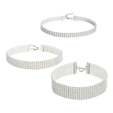 6 Pcs Breites Halsband Strass