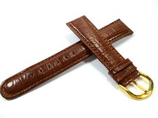 19 mm BRAUN UHRENARMBAND ARMBAND ALLIGATOR PRÄGUNG UHRENBAND LEDER 1920