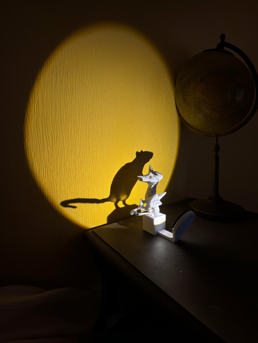 Schattenlampe ratte - ratte, –