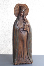 Ältere Madonna Mutter Gottes Maria Holz Figur Heiligenfigur Holzfigur Größe 36cm
