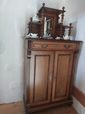 Antikes Vertiko mit Spiegelaufsatz 1880 Gründerzeit Nussbaum