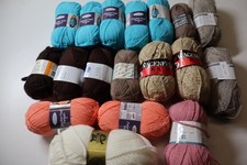 1kg Wollpaket verschiedene Materialien Wolle Wollreste siehe Bild Top Zustand