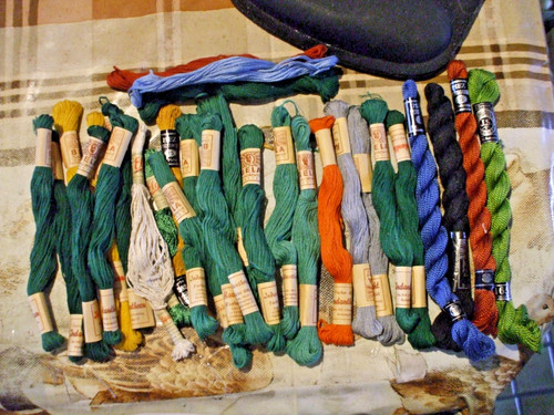 Konvolut stickgarn vintage - ,