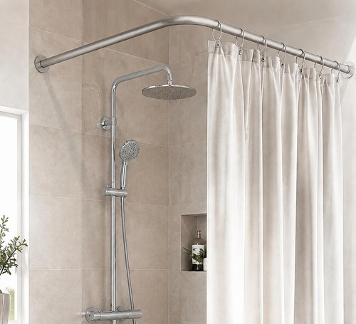 Chrom duschvorhangstange - chrom,