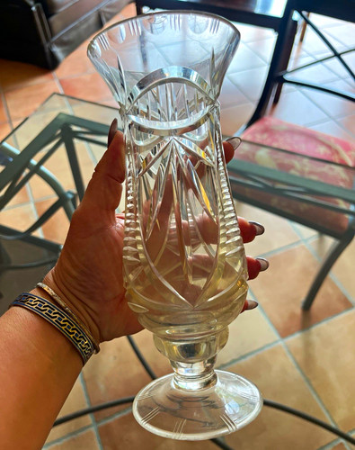 Geschliffene kristallvase - geschliffene,