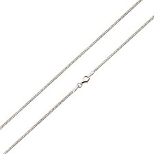 Feine Panzerkette Silber 1,5 mm 2,0 mm und 40 cm - 50 cm - rhodiniert