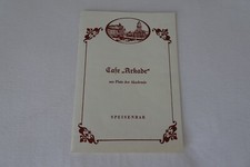 Speisekarte DDR - Cafe Arkade ( Ost-Berlin ) Platz der Akademie