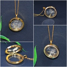 EDELSTAHL Pusteblume Medaillon