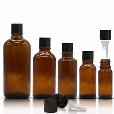 Braunglasflasche mit einfachen