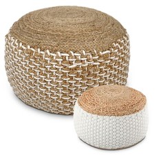 Sitzhocker natur weiß - sitzhocker, natur/weiß
