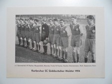 Karlsruher SC Süddeutscher Meister 1956 unsigniert Overstolz-Werbekarte (23)