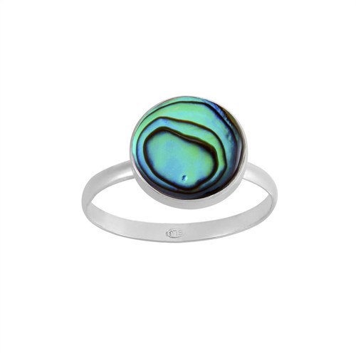 Sterling silver abalone shell - silver,