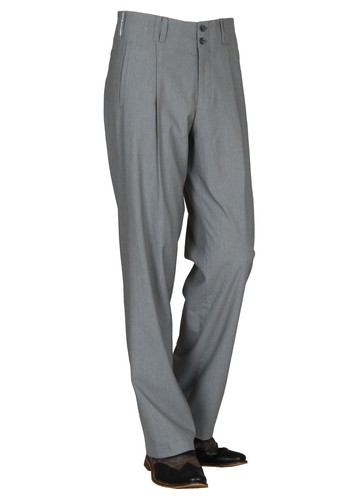 Graue vintage bundfaltenhose - vintage,