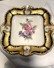 11x11 cm Lindner Kueps Bavaria, Echt Cobalt blau, Teller, Untersetzter, wie neu