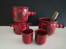 2 x Tasse Feuerzangenbowle mit 1 Stövchen Traumfeuer Pinnchen Löffel Vintage