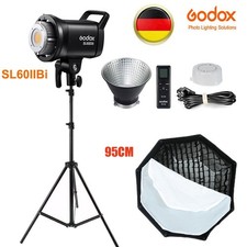 DE Godox SL60IIBi 2800K-6500K LED-Videoleuchten+95cm Grid Softbox+2m Stativ