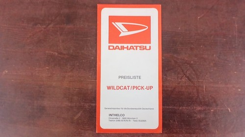 Preisliste daihatsu wildcat - preisliste,