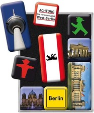 Nostalgic-Art - 9tlg. Retro Pinnwand Kühlschrank-Magnet-Set - Berlin & Ampelmann