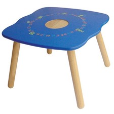 Kindertisch blau mit ABC aus
