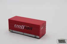 Wechselbrücke Wechselkoffer rot für Märklin „Crossrail“ 1:87 /RN3