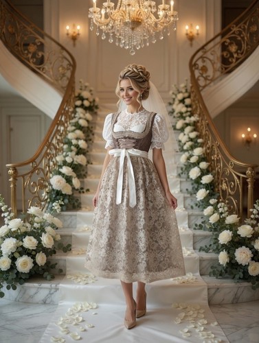 Glitzerndes hochzeitsdirndl - glitzerndes,