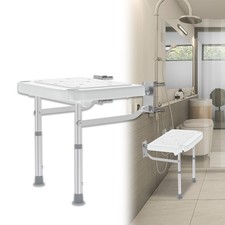 Duschsitz Wandmontierter Duschhocker Klappbar 42–52 cm höhenverstellbar