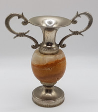 kleine Amphore - Onyx - Metall - Gebrauchsspuren - H. 10 cm    (#K26/11)