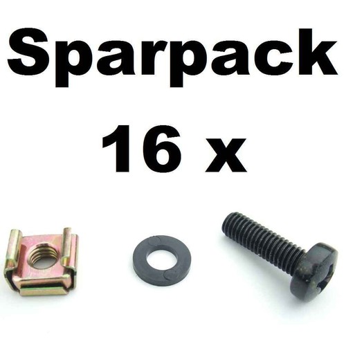 16x rackschraube 20 - 16x, m6