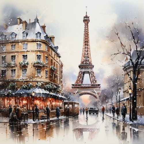 Wandbild vintage stadt paris - stadt,